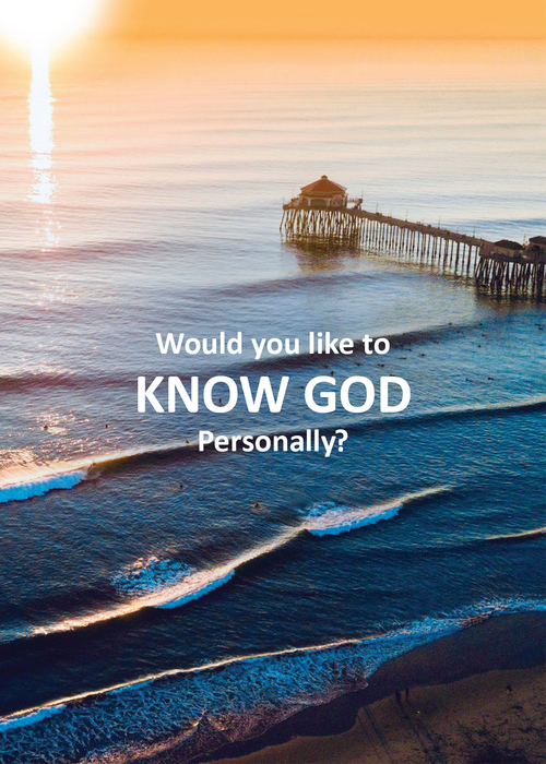 Would you like to Know God Personally? (Custom Gospel) Gospel front cover.