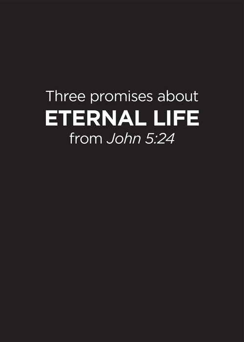 Three Promises About Eternal Life (Custom Gospel) Gospel front cover.
