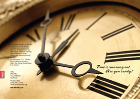 Time is Running Out Gospel front and back cover spread.