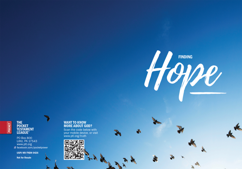 Finding Hope Gospel front and back cover spread.