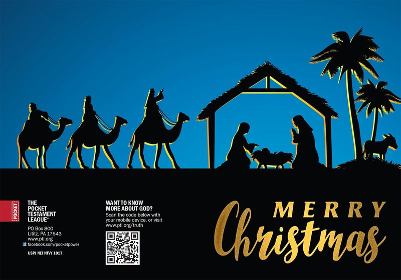 Merry Christmas Nativity Gospel front and back cover spread.
