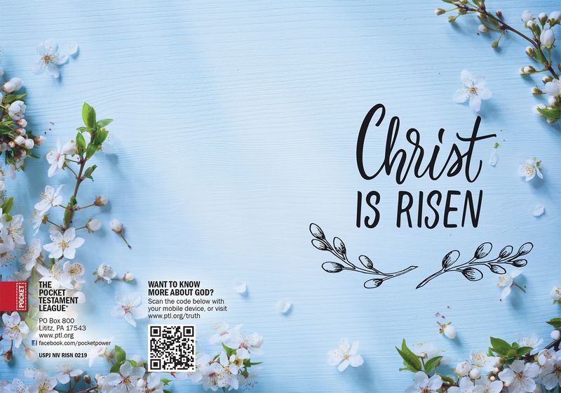 Christ is Risen Gospel front and back cover spread.