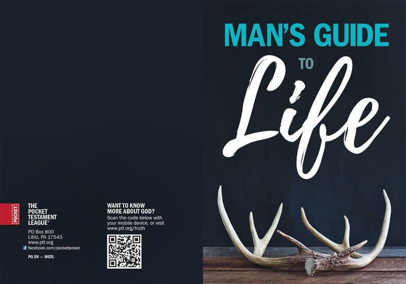 Man's Guide to Life Gospel front and back cover spread.