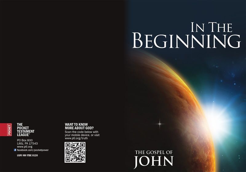 In the Beginning Gospel front and back cover spread.