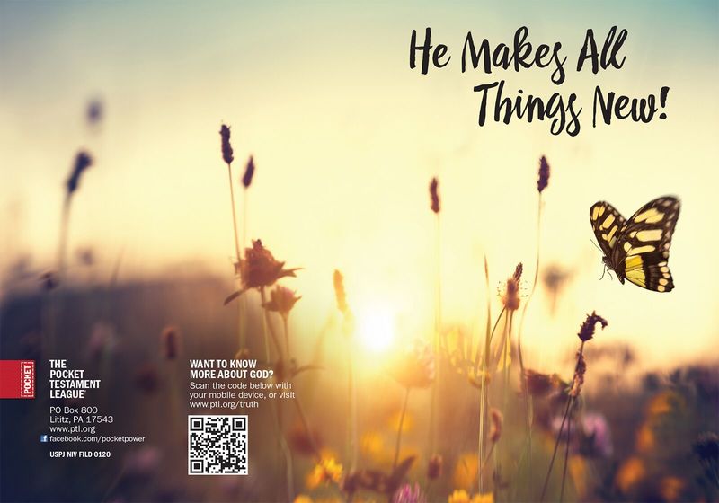 He Makes All Things New Gospel front and back cover spread.
