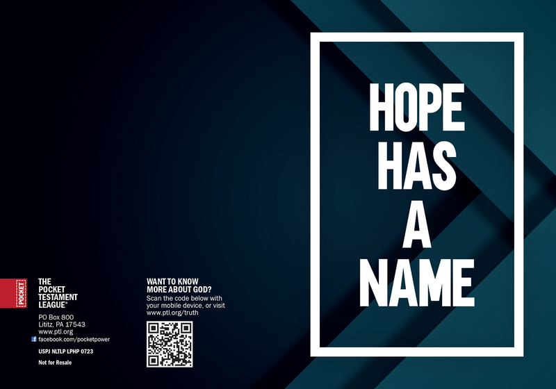 Hope Has a Name Gospel front and back cover spread.