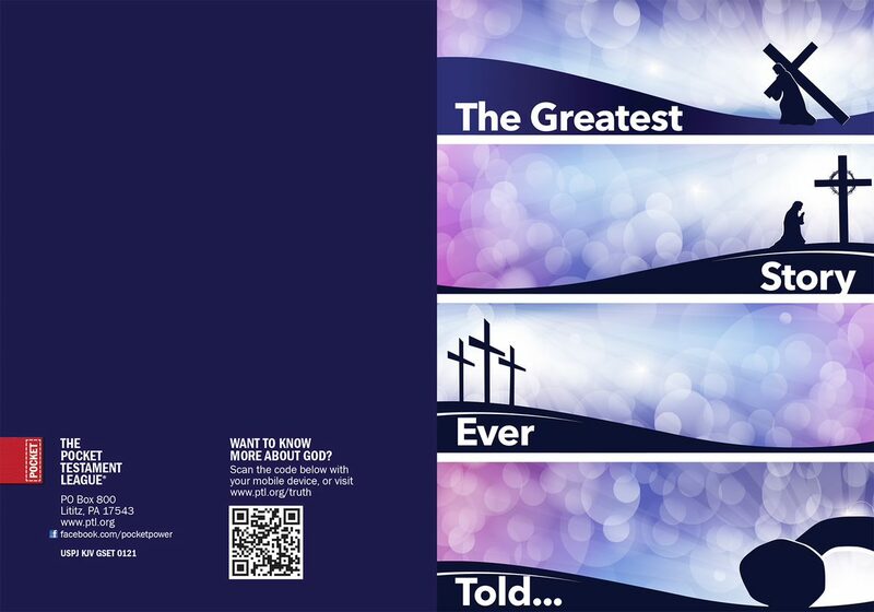 The Greatest Story Ever Told Gospel front and back cover spread.