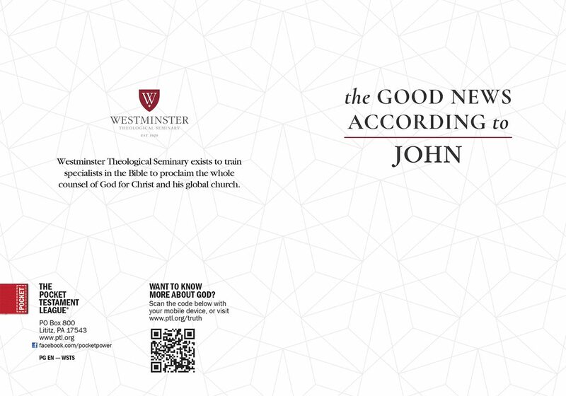 The Good News According to John (Custom Gospel) Gospel front and back cover spread.