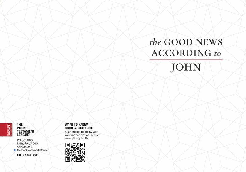 The Good News According to John Gospel front and back cover spread.