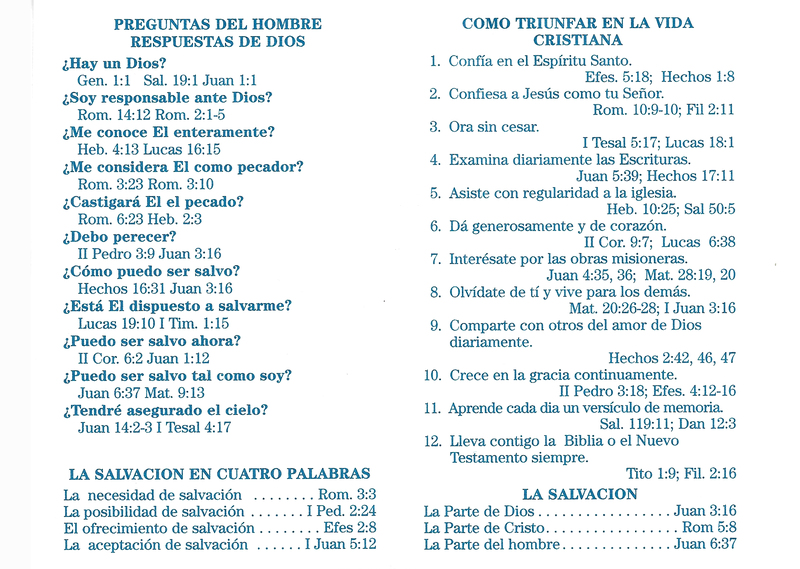 Ready Reference Guide (SPN)  front and back cover spread.