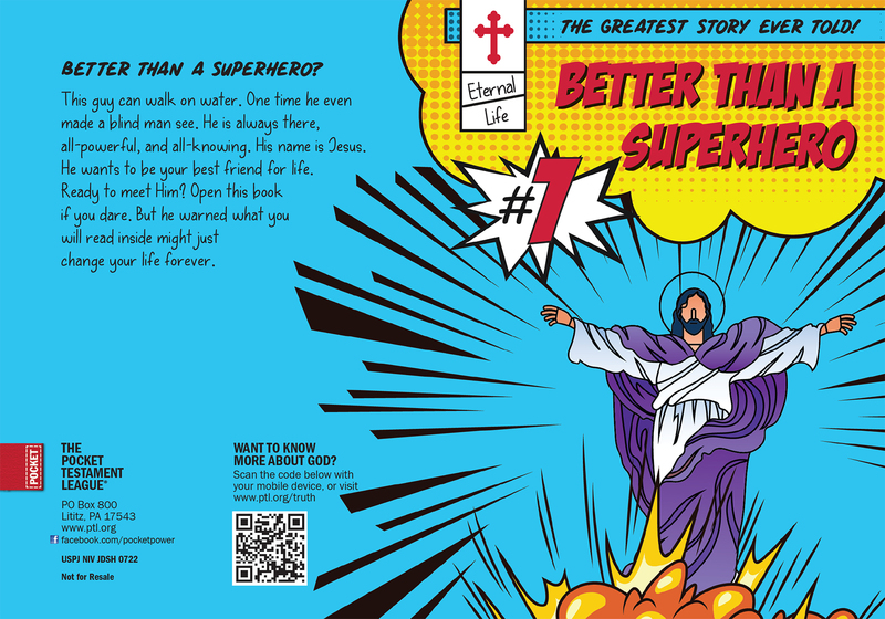 Better Than A Super Hero Gospel front and back cover spread.