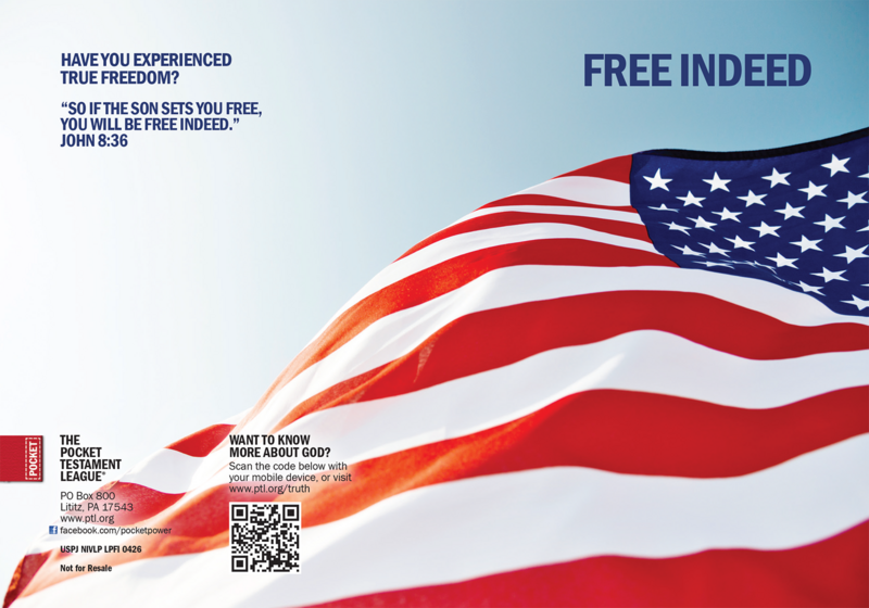 Free Indeed Gospel front and back cover spread.