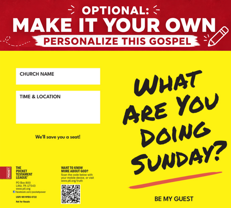 What Are You Doing Sunday? Gospel front and back cover spread.