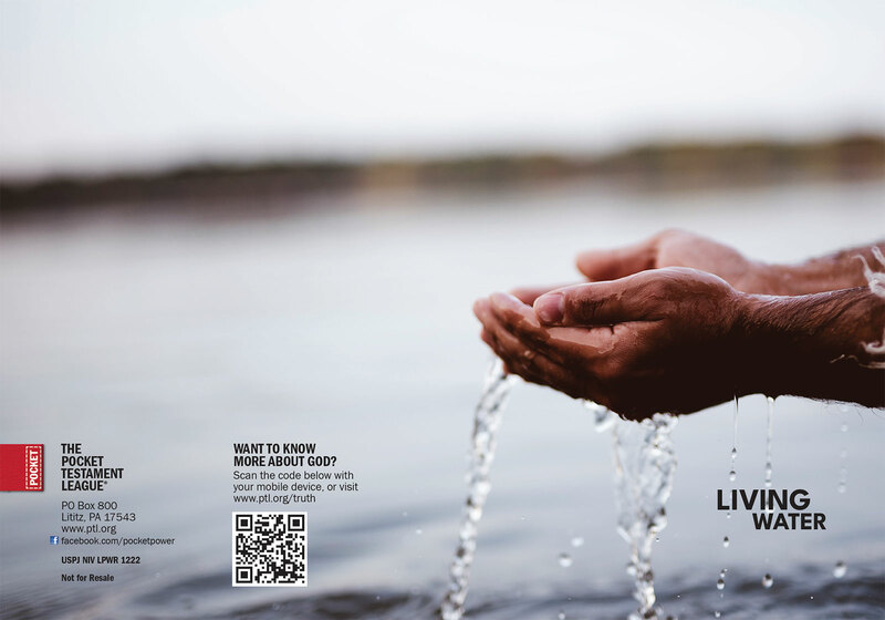 Living Water Gospel front and back cover spread.