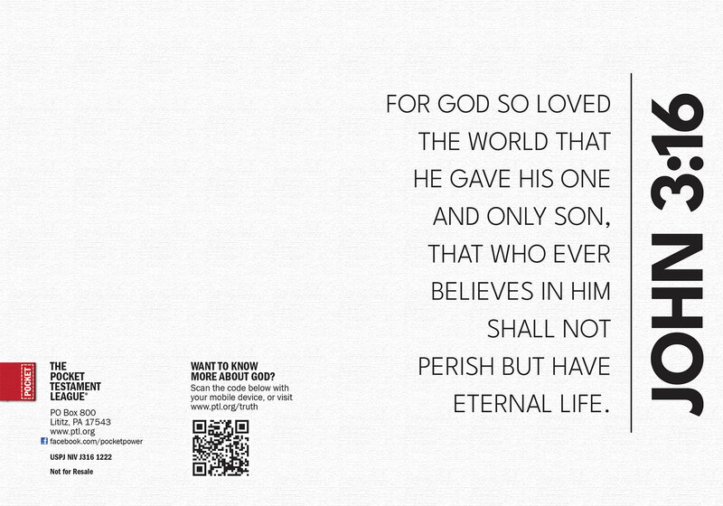 John 3:16 Gospel front and back cover spread.