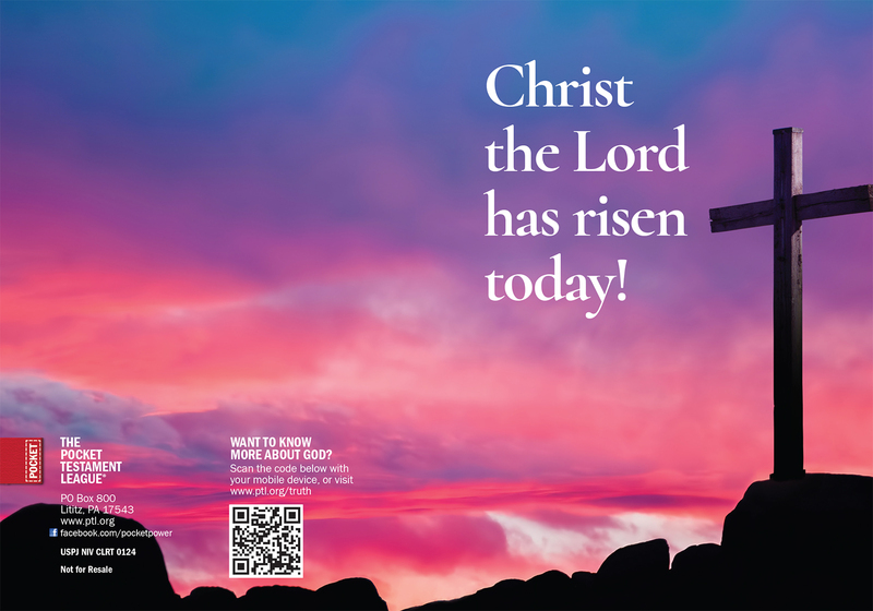 Christ the Lord has Risen Today! Gospel front and back cover spread.