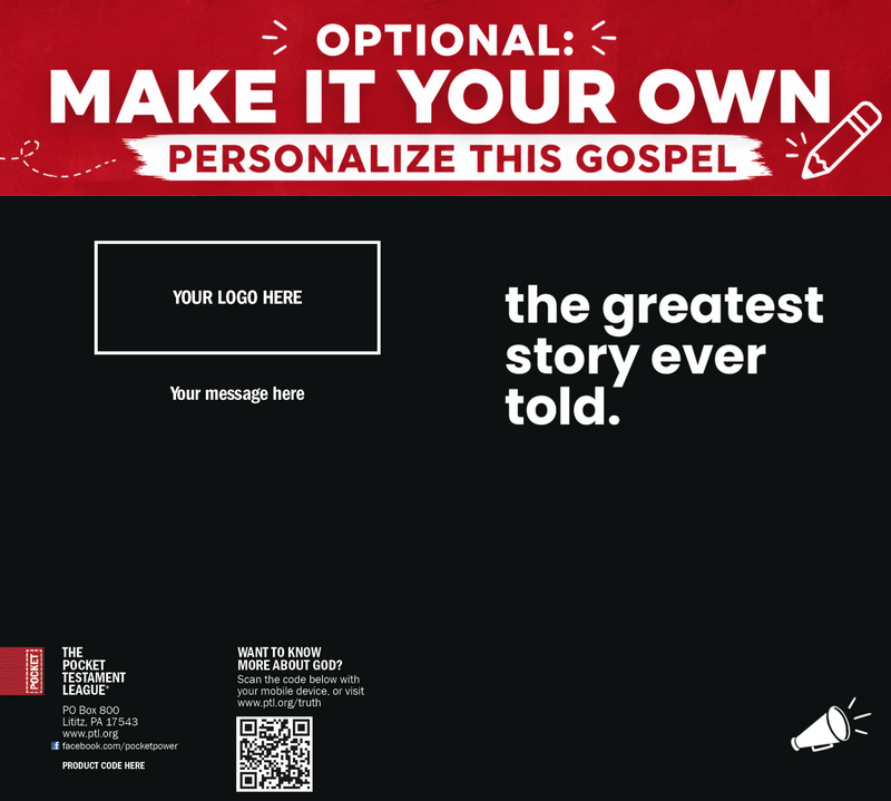 The Greatest Story Ever Told&nbsp; Gospel front and back cover spread.