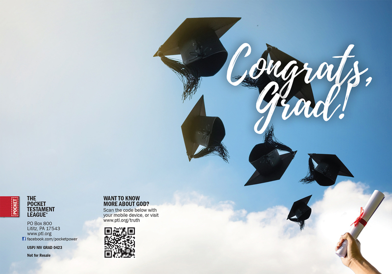 Congrats, Grad! Gospel front and back cover spread.