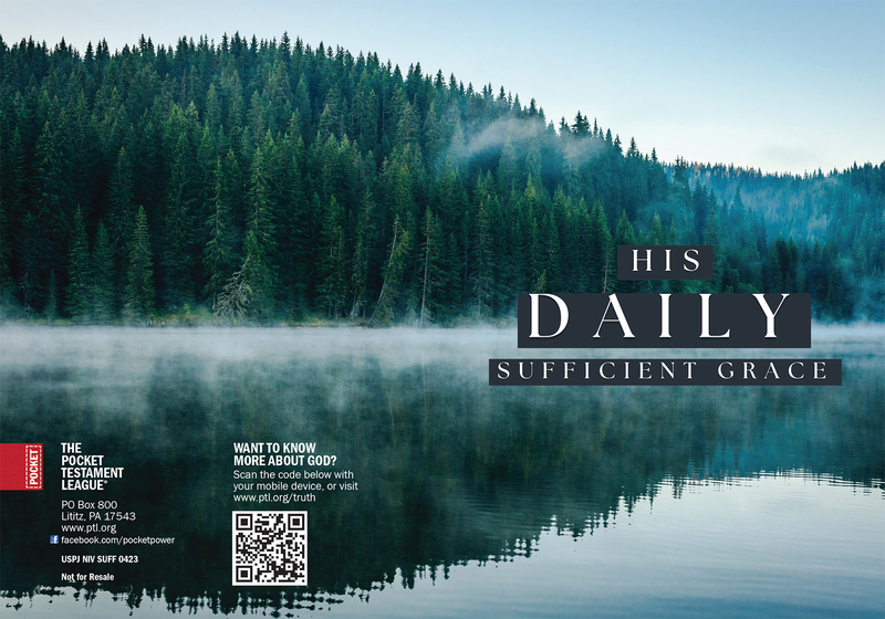 His Daily Sufficient Grace Gospel front and back cover spread.