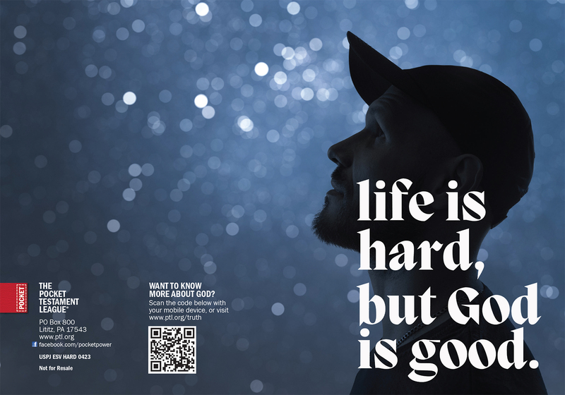 Life is Hard.  But God is Good. Gospel front and back cover spread.