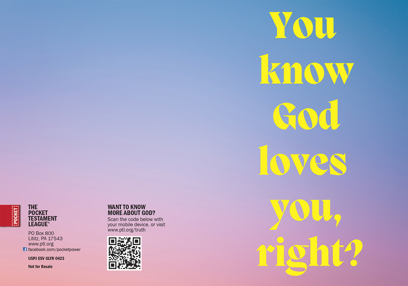 You Know God Loves You, Right? Gospel front and back cover spread.