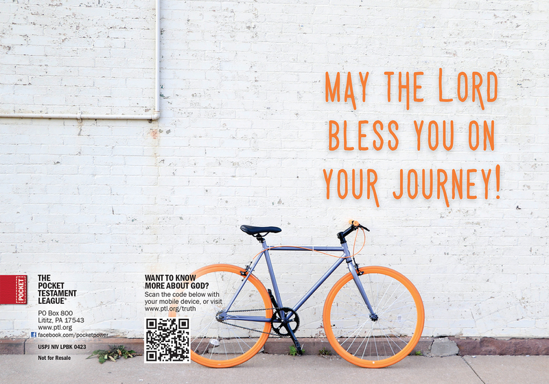 May the Lord Bless You on Your Journey Gospel front and back cover spread.