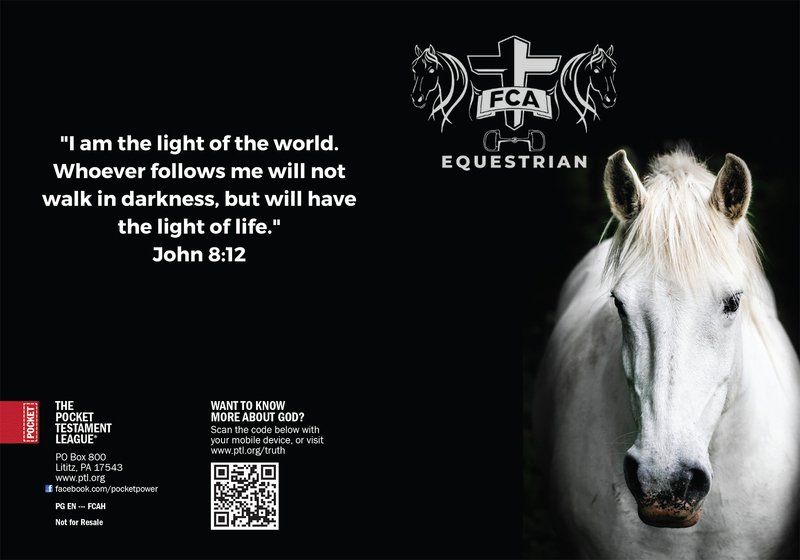FCA | Equestrian (Custom Gospel) Gospel front and back cover spread.