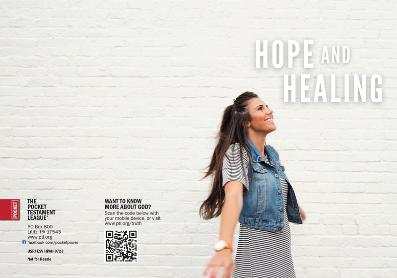 Hope and Healing Gospel front and back cover spread.