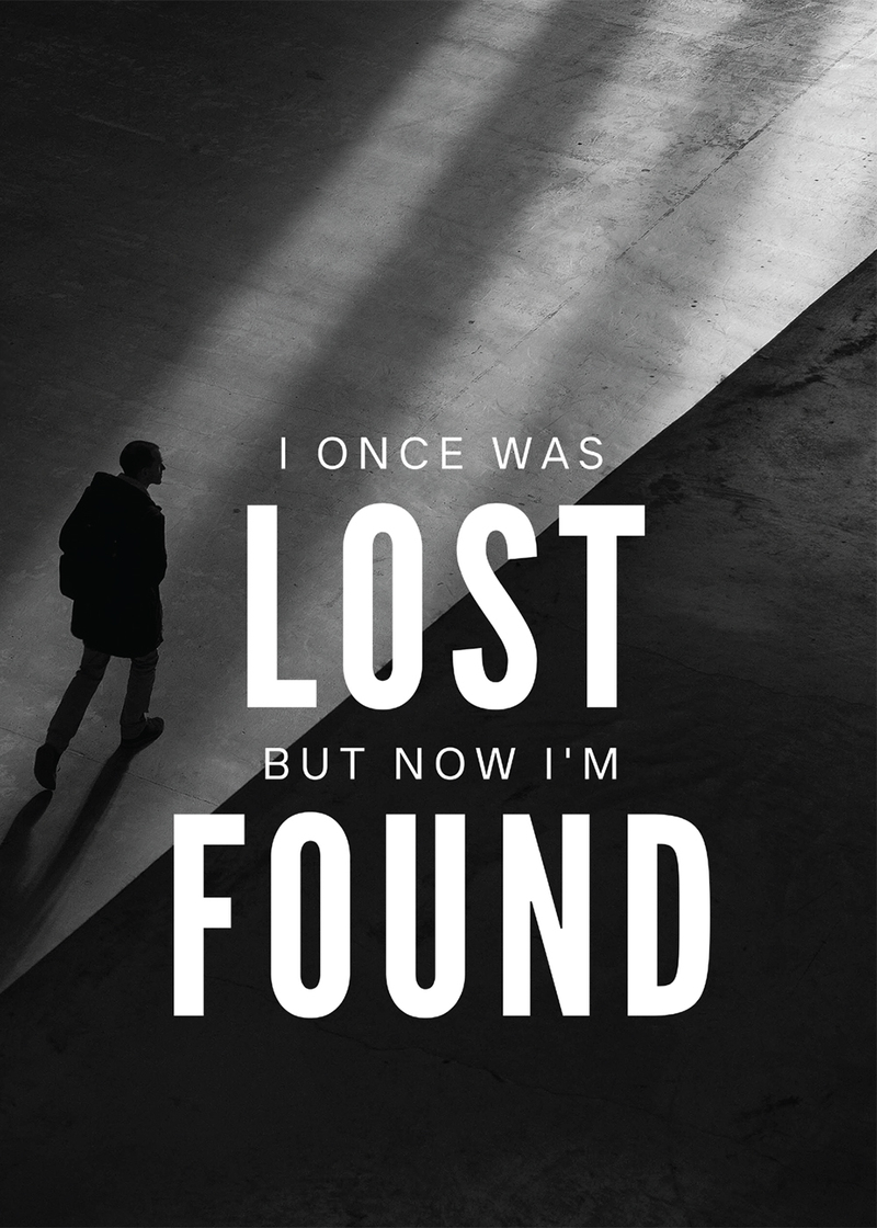 I Once was Lost but Now I'm Found Gospel front and back cover spread.