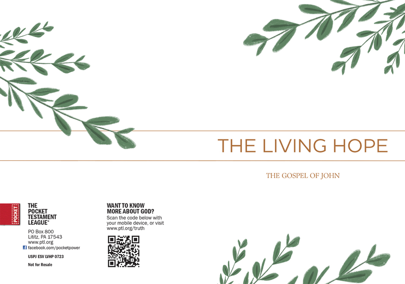 The Living Hope Gospel front and back cover spread.