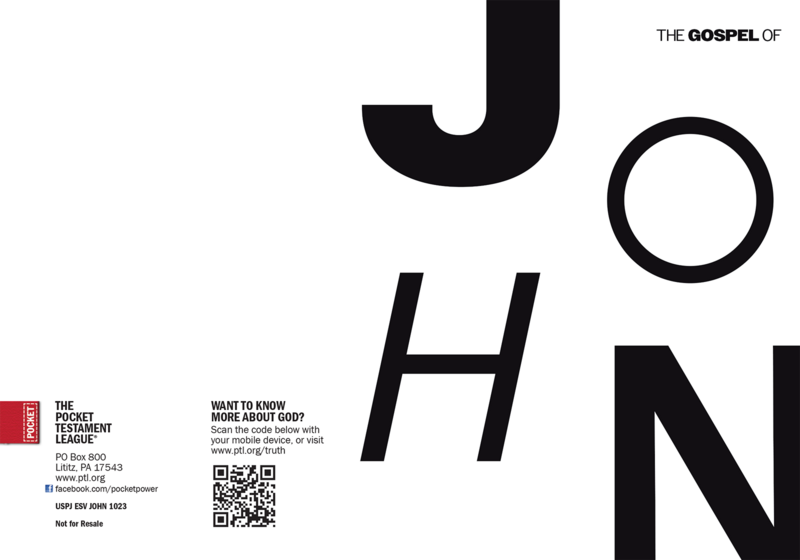 The Gospel of John (Black and White) Gospel front and back cover spread.