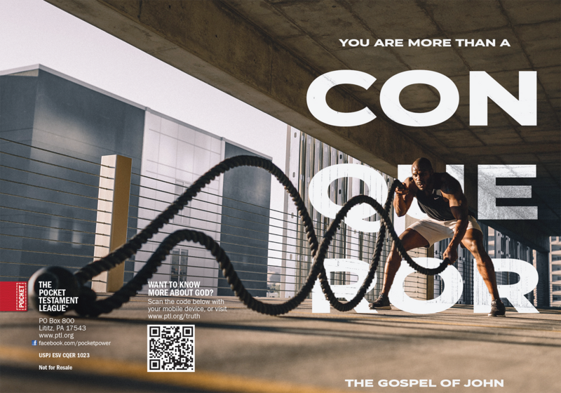 You are More Than a Conqueror Gospel front and back cover spread.