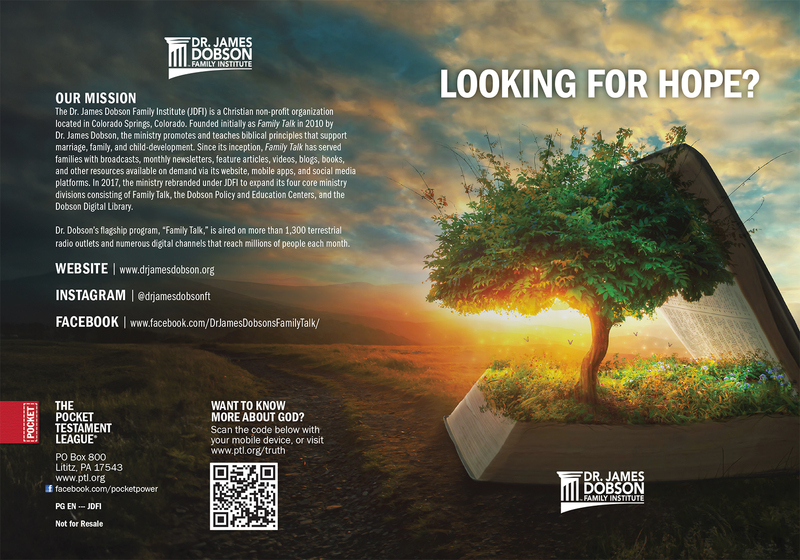 Looking for Hope? - James Dobson Family Institute Gospel front and back cover spread.