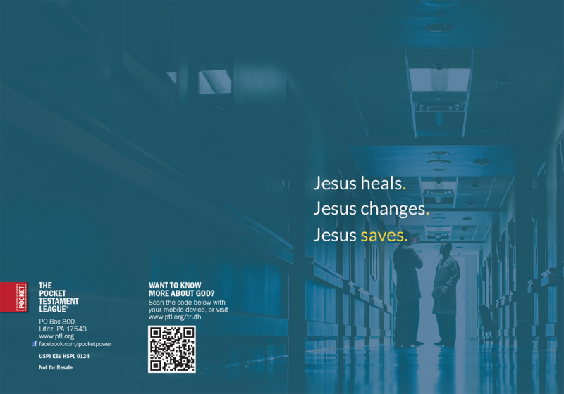 Jesus Heals Gospel front and back cover spread.