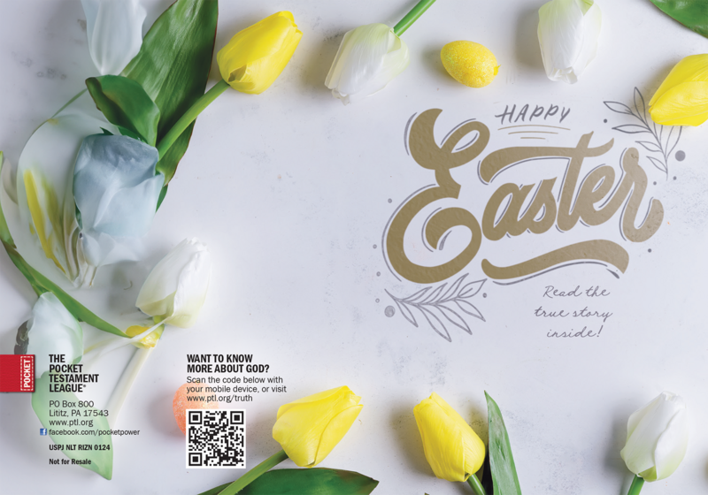Happy Easter Gospel front and back cover spread.
