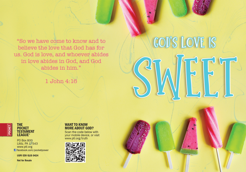 God's Love is Sweet Gospel front and back cover spread.