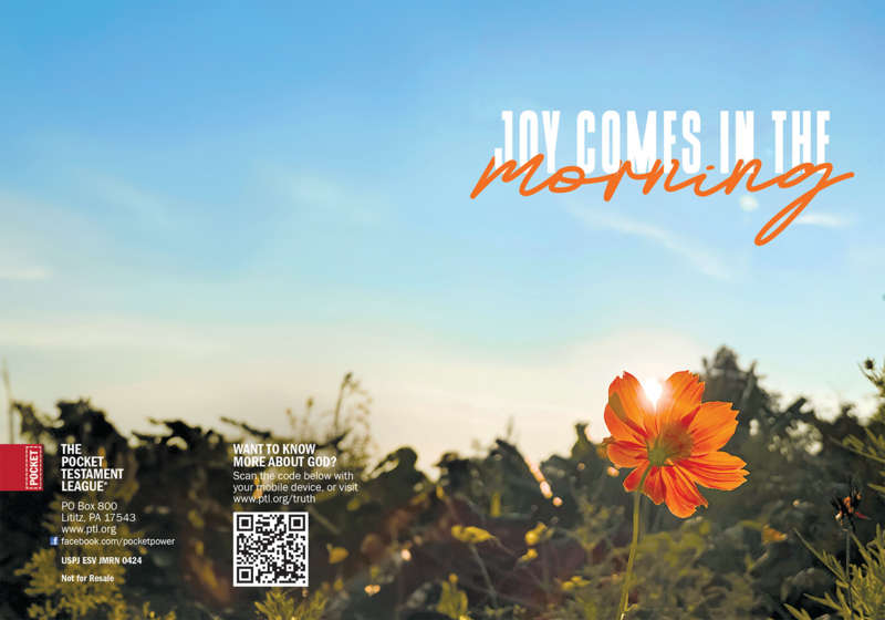 Joy comes in the morning Gospel front and back cover spread.