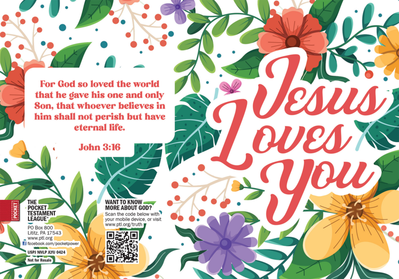 Jesus Loves You  Gospel front and back cover spread.