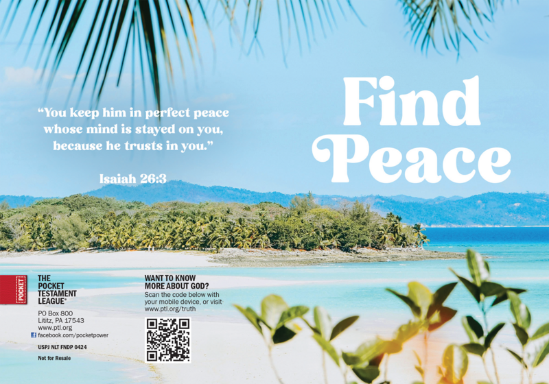 Find Peace Gospel front and back cover spread.