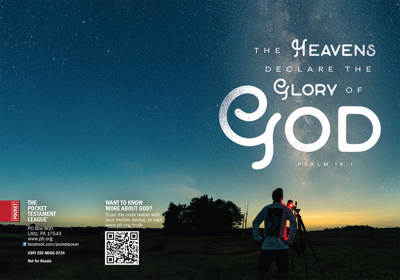 The Heavens Declare Gospel front and back cover spread.