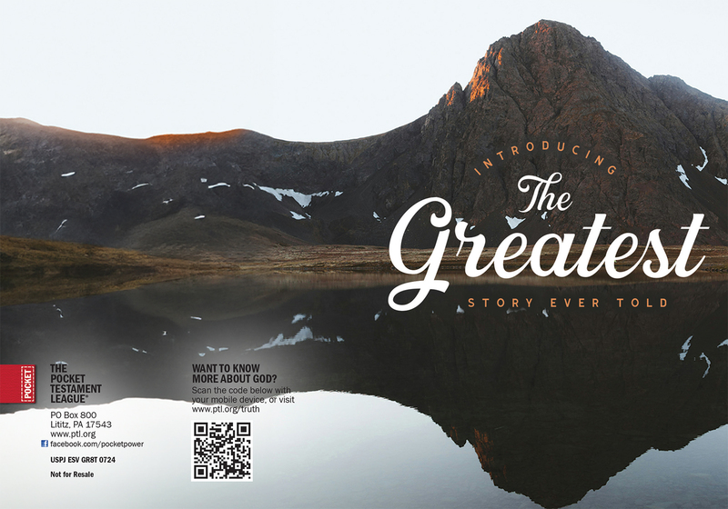 Introducing the Greatest Story Ever Told Gospel front and back cover spread.