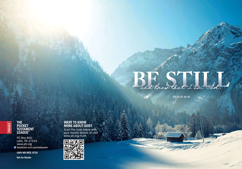 Be still and know that I am God Gospel front and back cover spread.