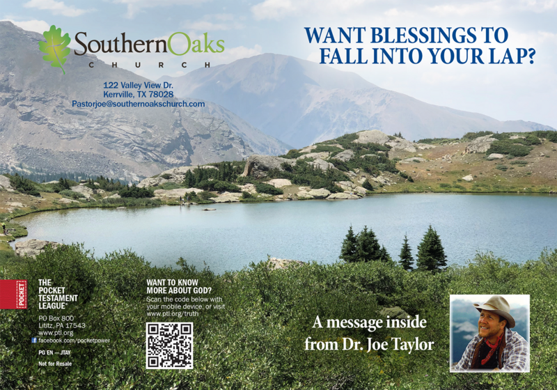 Want Blessings to Fall Into Your Lap? (Custom Gospel) Gospel front and back cover spread.