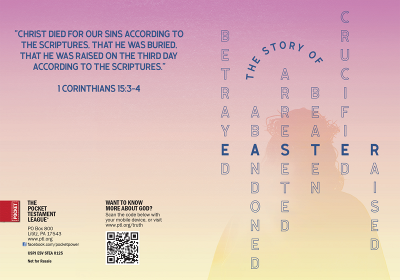 The Story of Easter Gospel front and back cover spread.