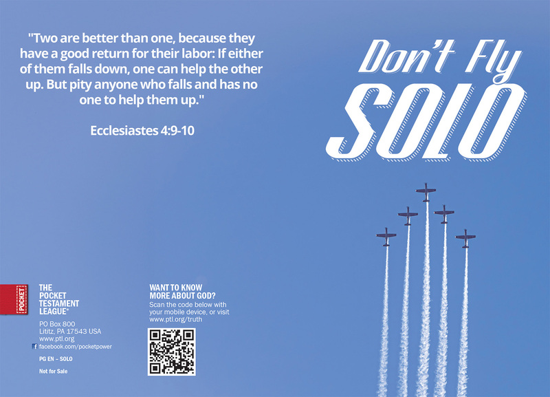 Don't Fly Solo Gospel front and back cover spread.