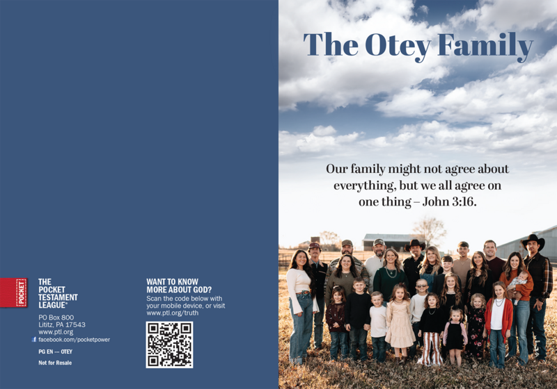 Otey Family | Custom Gospel Gospel front and back cover spread.