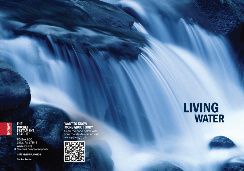 Living Water (Large Print) Gospel front and back cover spread.