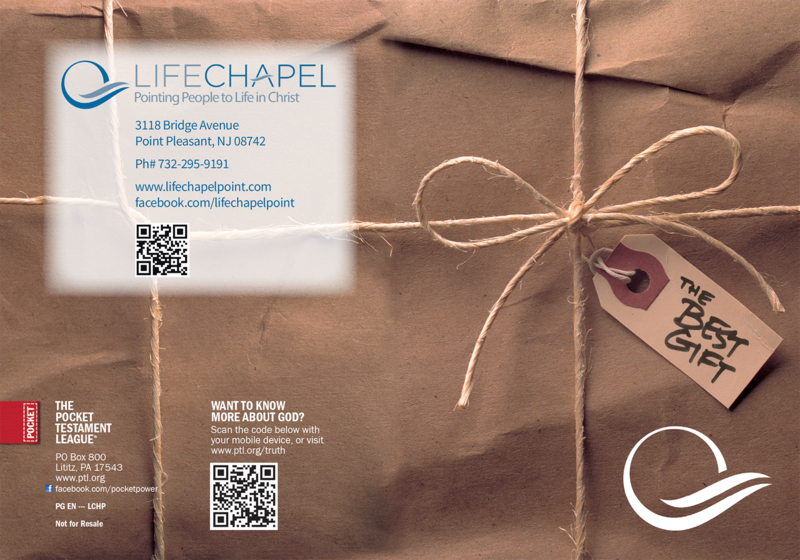 The Best Gift, Life Chapel | Custom Gospel Gospel front and back cover spread.