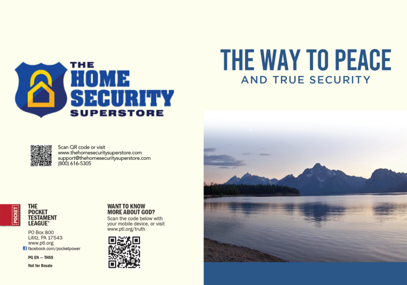 The Way to Peace and True Secuirty | Custom Gospel Gospel front and back cover spread.