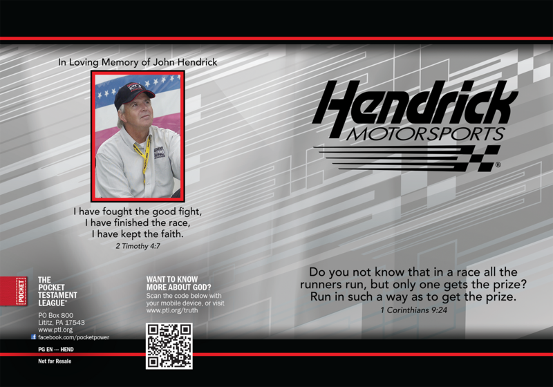 Hendrick Motorsports | Custom Gospel Gospel front and back cover spread.